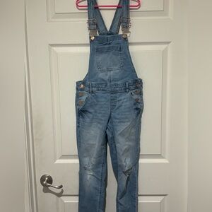 SO Kids Blue Distressed Denim Overalls